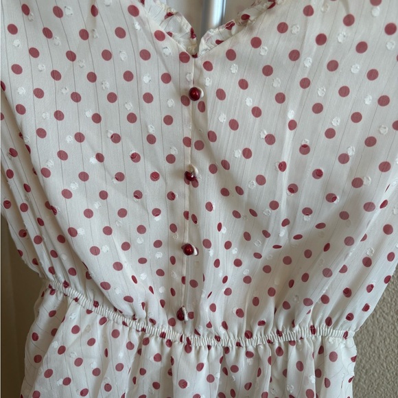 Vintage inspired Polka Dot Tiered Ruffle Dress Size Small - Picture 3 of 4